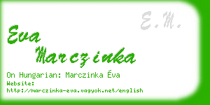 eva marczinka business card